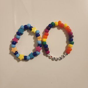 Rainbow Gay Pride I Heart Dudes Bracelet
